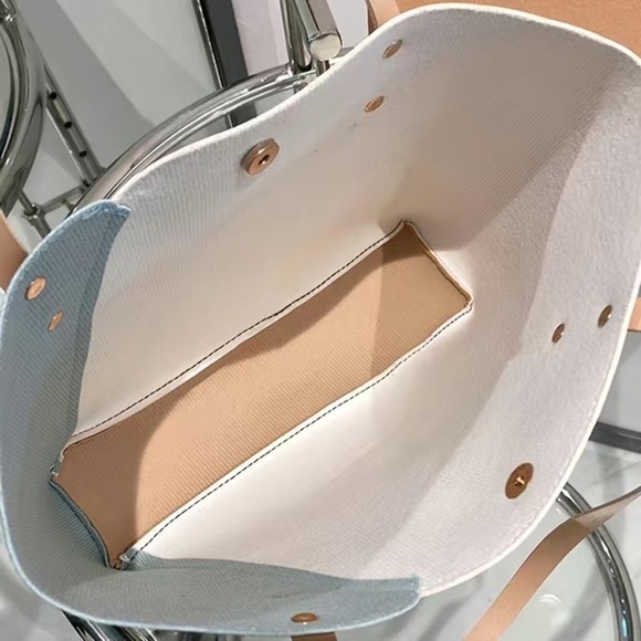 NWT Modern Pastel Colorblock Vegan Tote - Picture 7 of 7